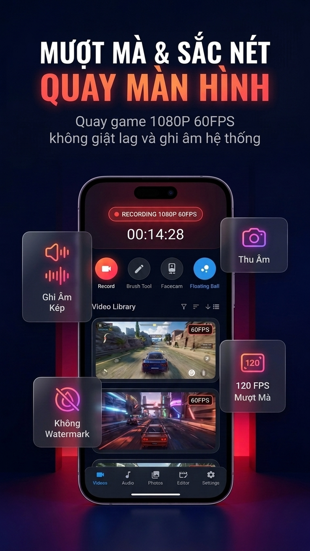 Quay Màn Hình 2K & Game 120 FPS Siêu Mượt
